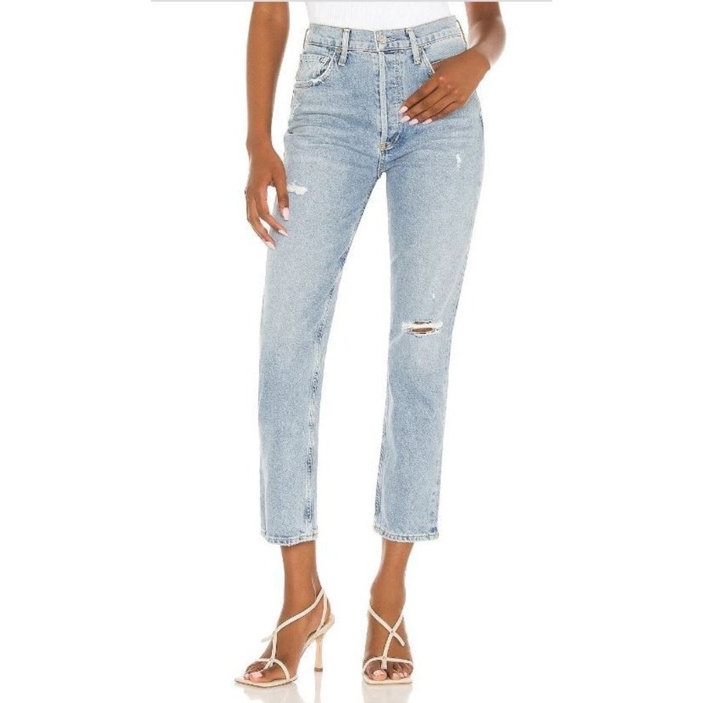 Citizens Of Humanity Light Blue Cropped Ankle Jeans